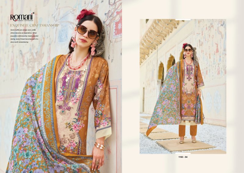 Nafisa Vol 3 By Romani Cotton Mal Printed Embroidery Dress Materials